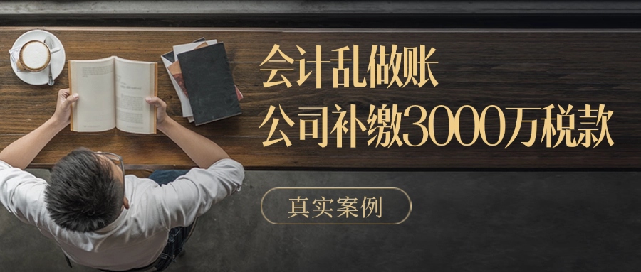 真實案例：會計亂做賬，公司補繳3000萬稅款